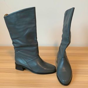 Markon Gray Calf Boots Size 7